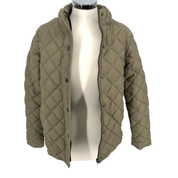 Market & Spruce Quilted Field Jacket Olive Green Size XL NWT - Picture 2 of 11
